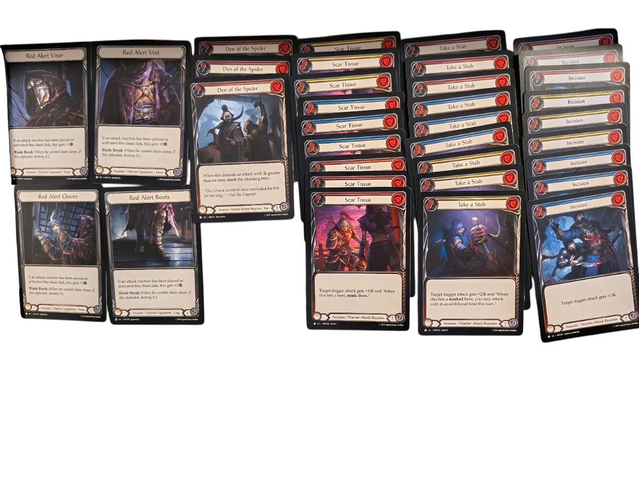 Flesh and Blood The Hunted Assassin/Warrior Commons Playset